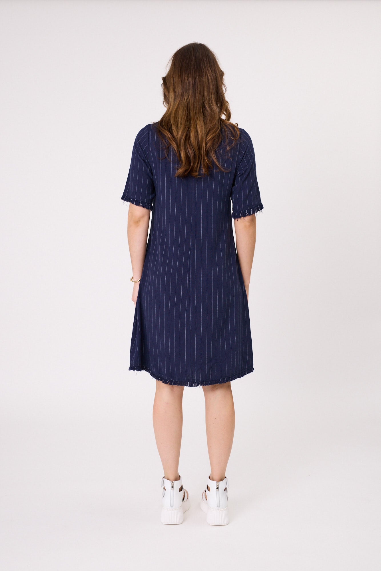 
                  
                    Allegra Linen Dress-Navy
                  
                
