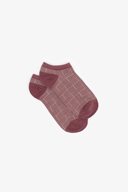 Check Ankle sock Rose