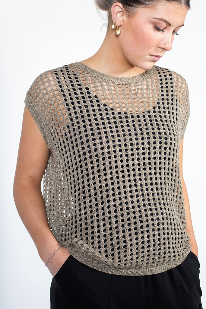 Chelsea Vest | Moss Gold