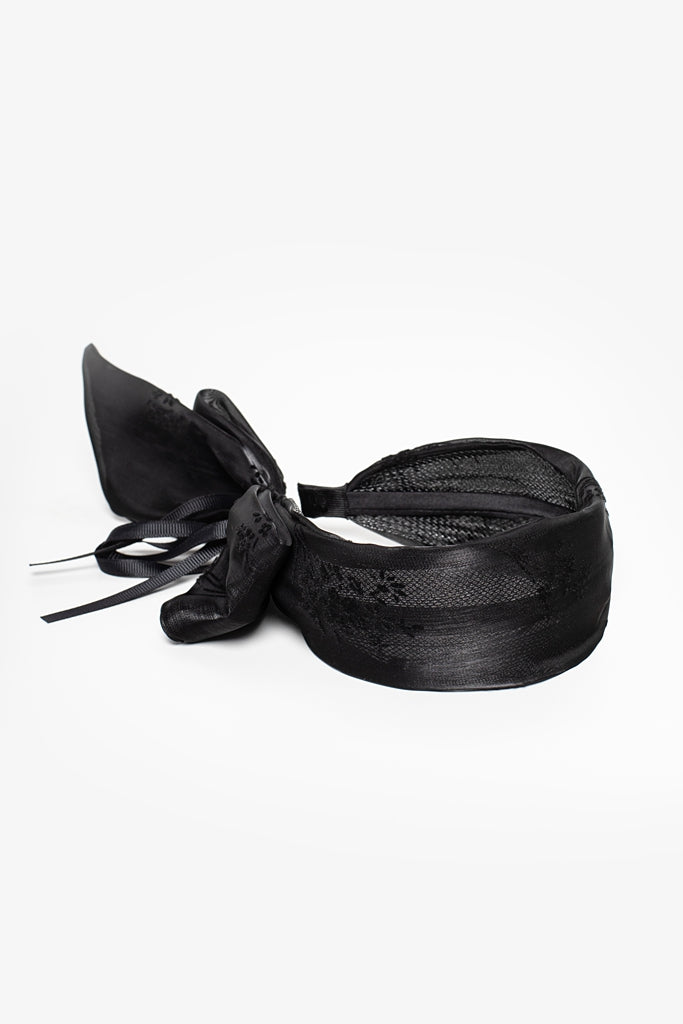 Gatsby Bow Headband-Black-perfect for race day or weddings.