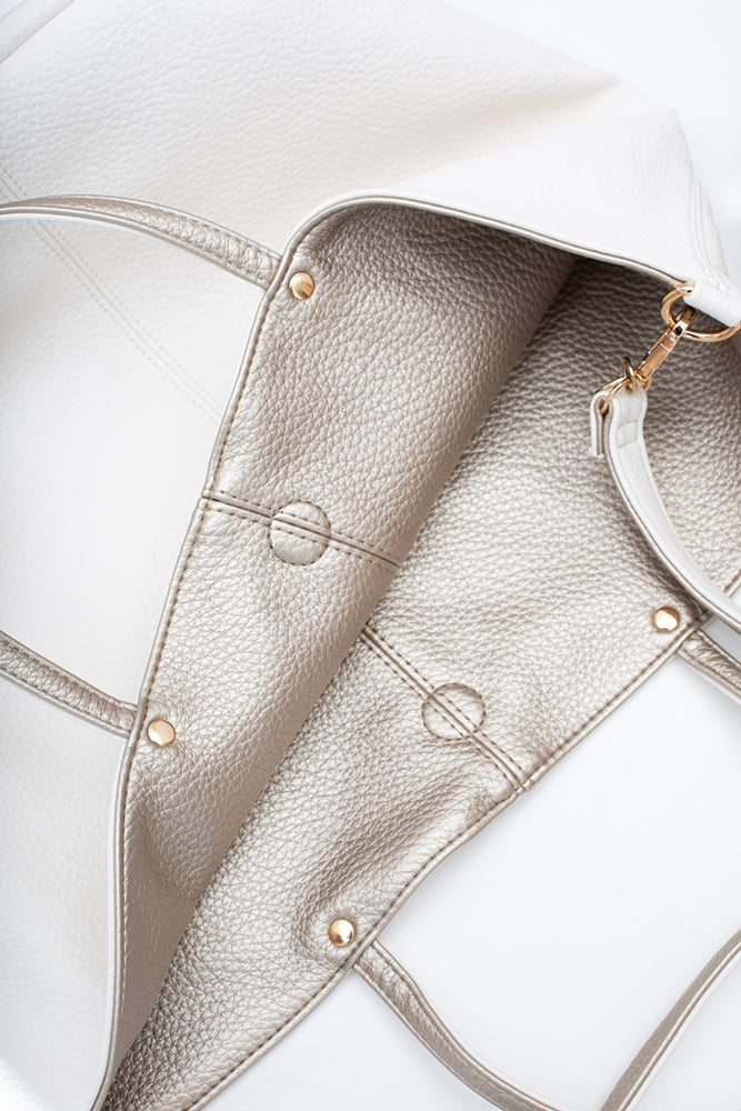 
                  
                    Hartley Reversible Tote | Bone & Gold
                  
                