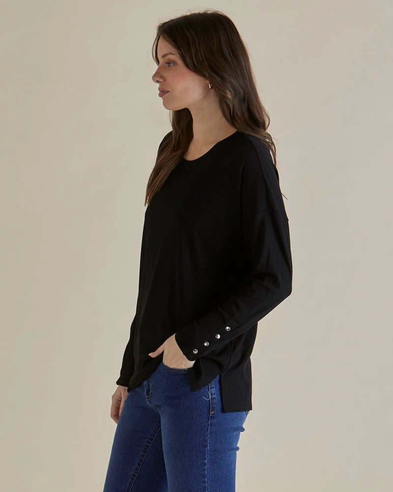 
                  
                    Hendrix Ribbed Long Sleeve Tee - Black
                  
                