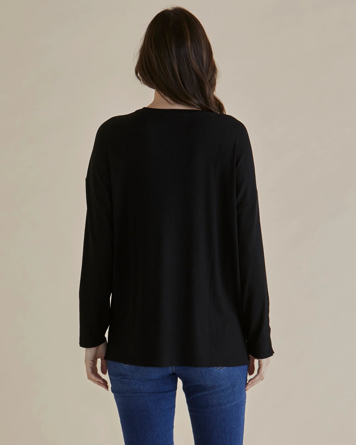 
                  
                    Hendrix Ribbed Long Sleeve Tee - Black
                  
                