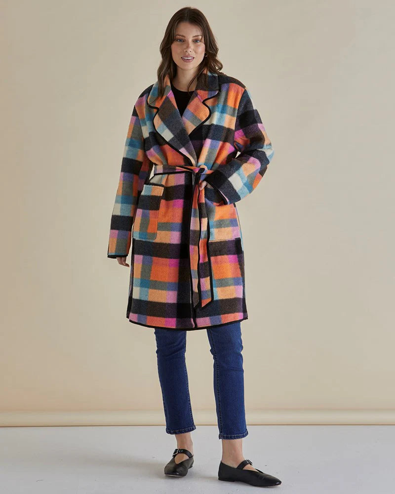
                  
                    Ellie Coat - Rainbow Check
                  
                