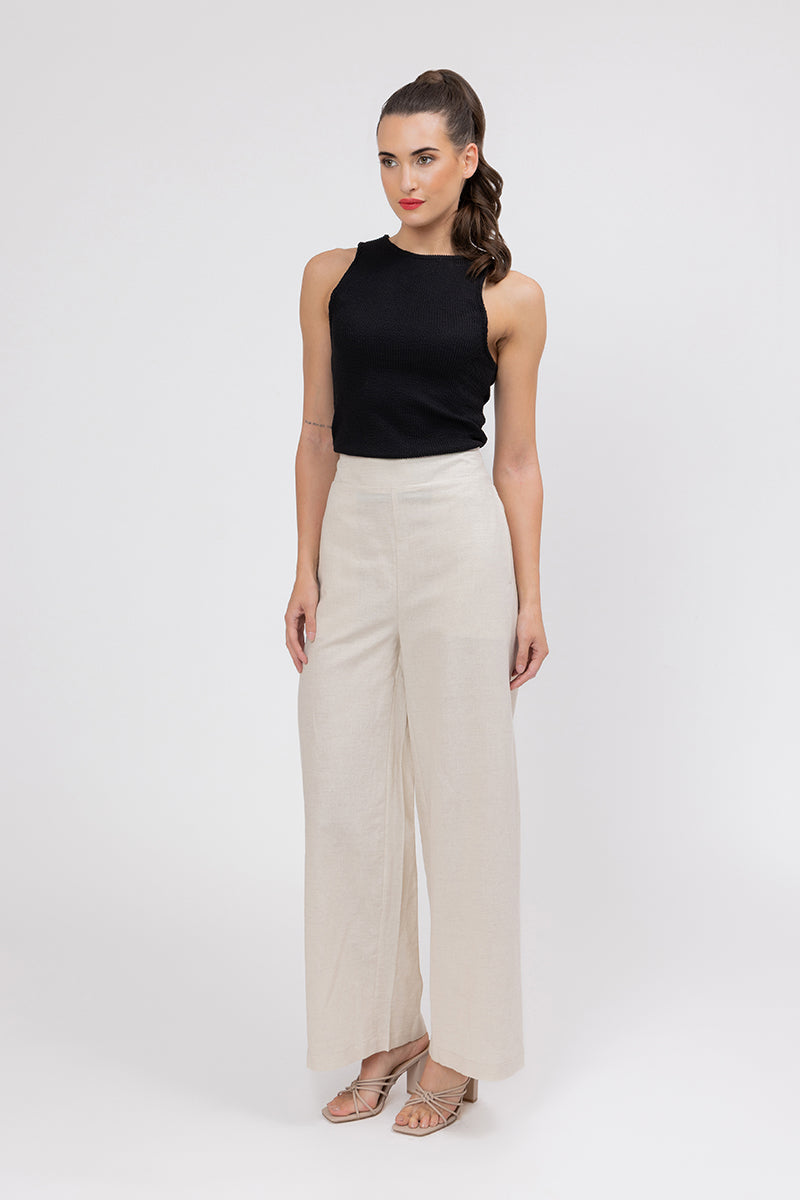 
                  
                    ESSENTIAL WIDE LEG FULL LENGTH PANT -OATMEAL
                  
                