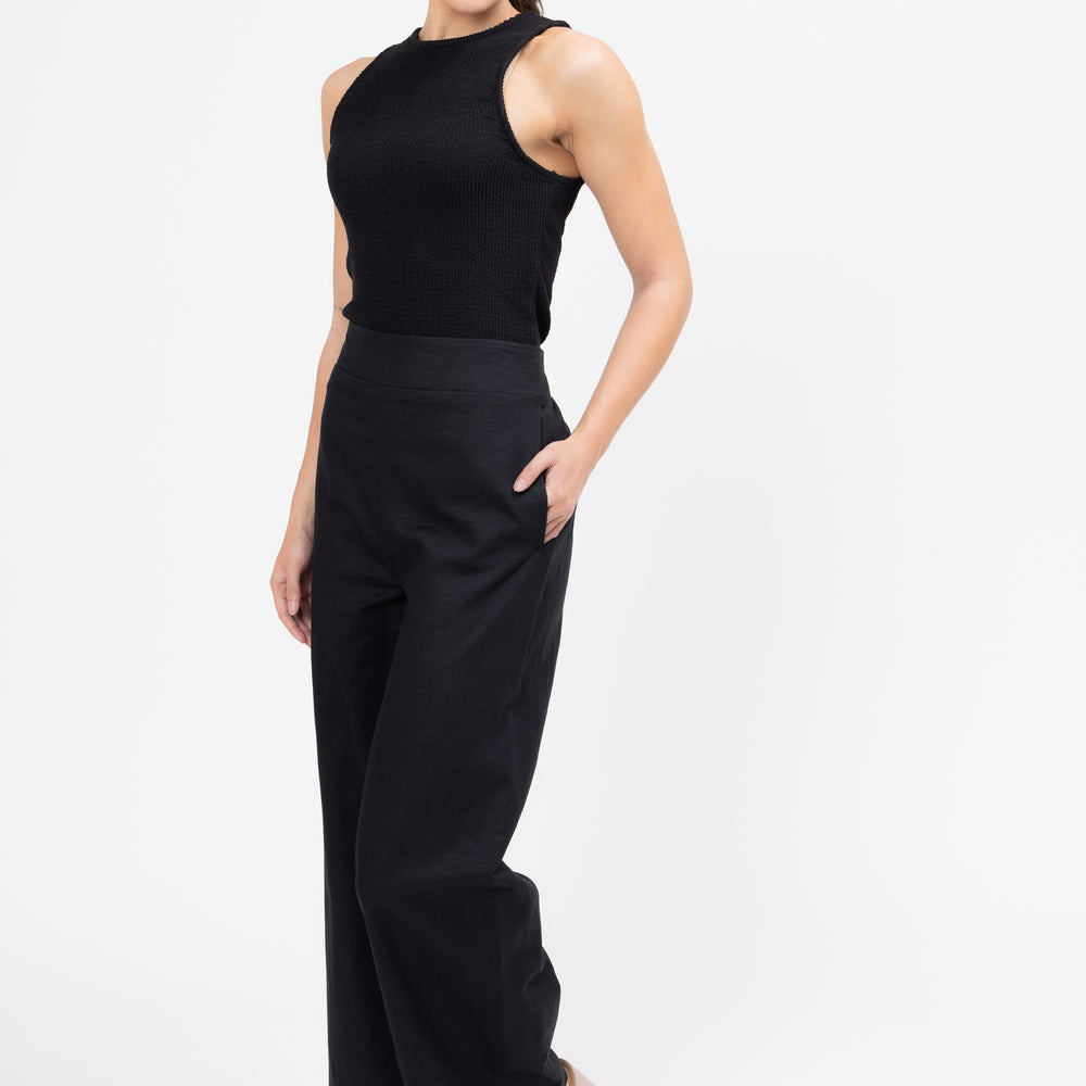 
                  
                    ESSENTIAL WIDE LEG FULL LENGTH PANT -BLACK
                  
                