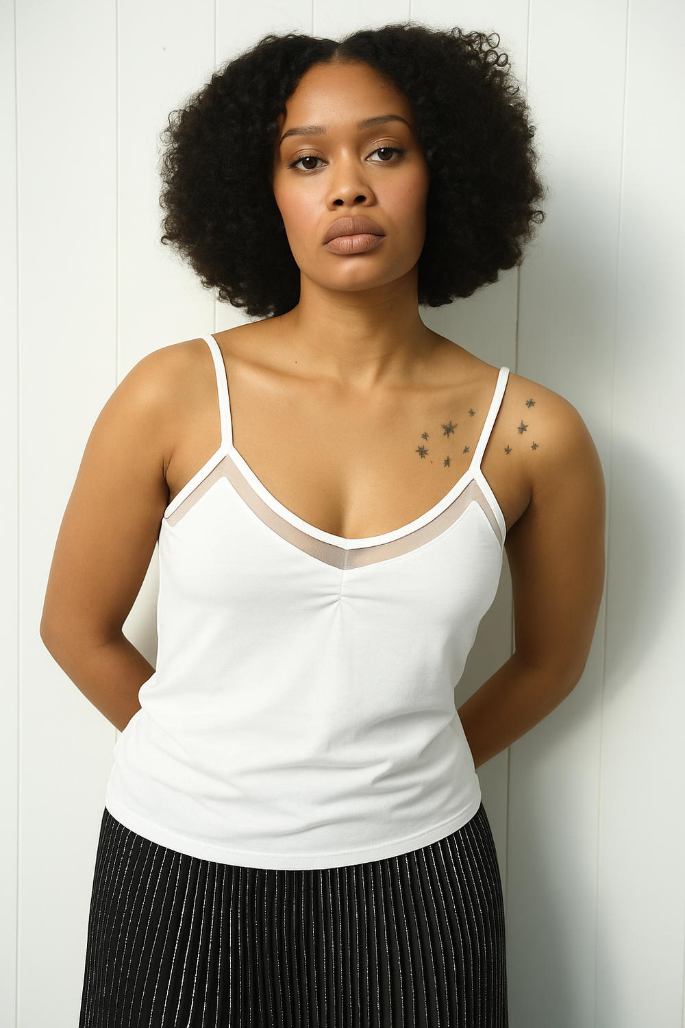 HEART & CAMISOLE Camisole-White