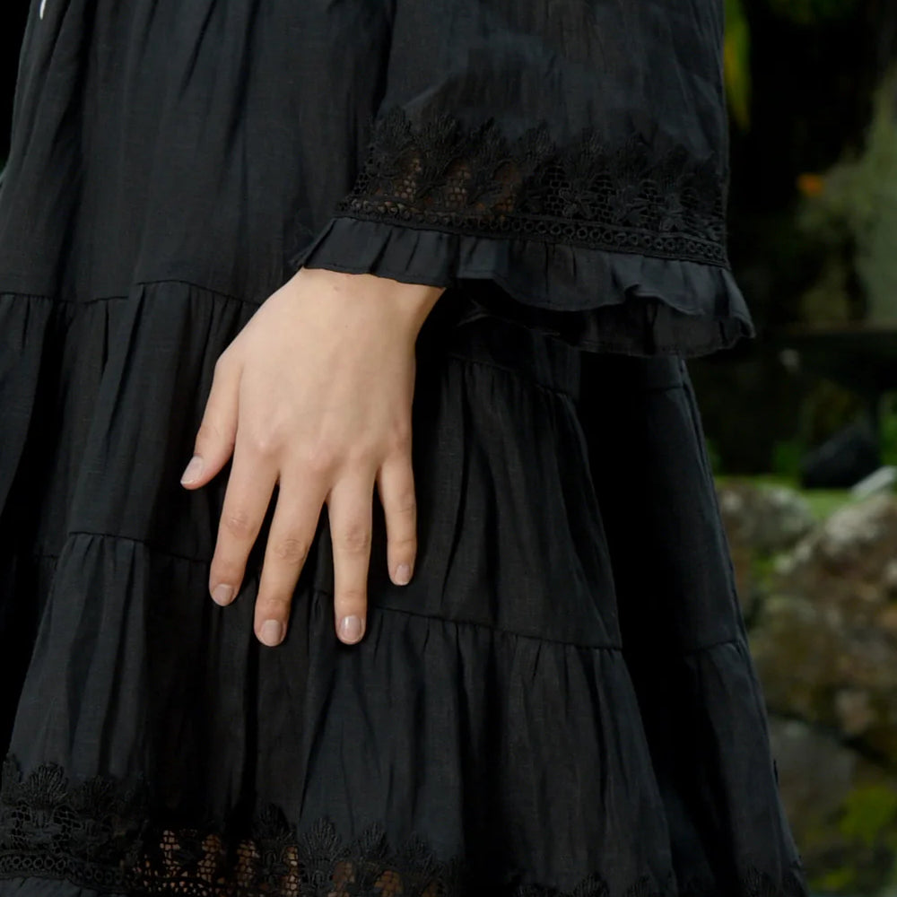 
                  
                    Change of Lace Dress -Black
                  
                