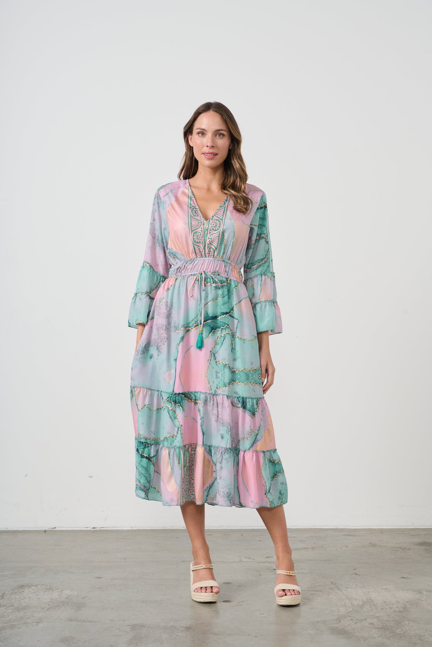 
                  
                    CZ1077 DRESS MILTI TIERED -MARBLE PRINT
                  
                