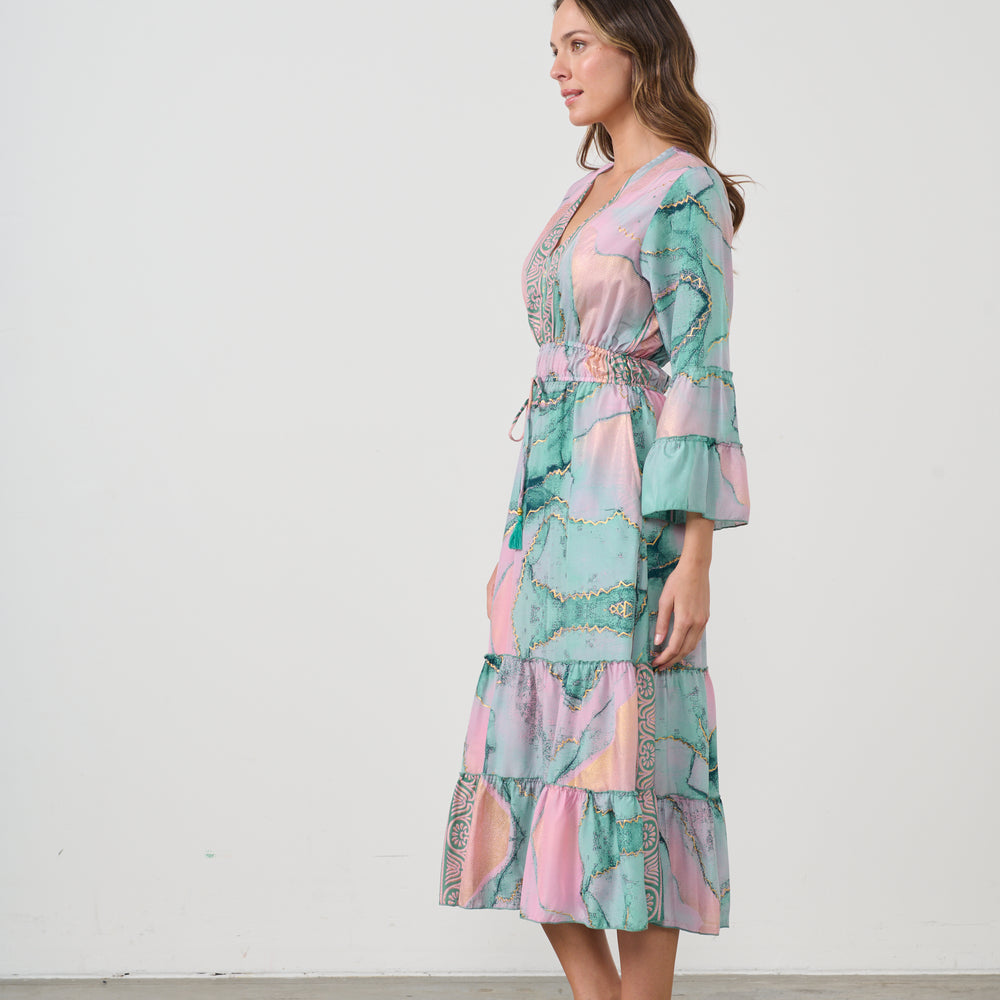 
                  
                    CZ1077 DRESS MILTI TIERED -MARBLE PRINT
                  
                