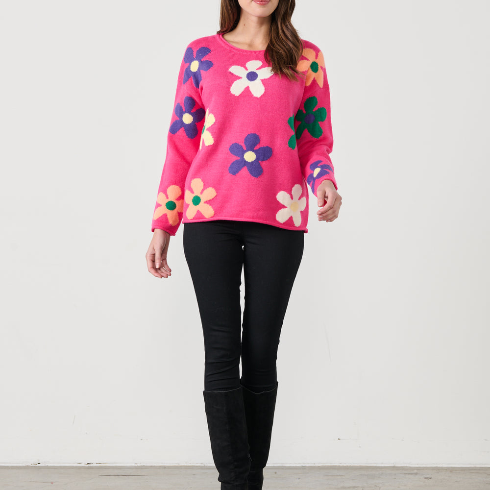 
                  
                    CZ945 Bright Flower Knit -Pink
                  
                