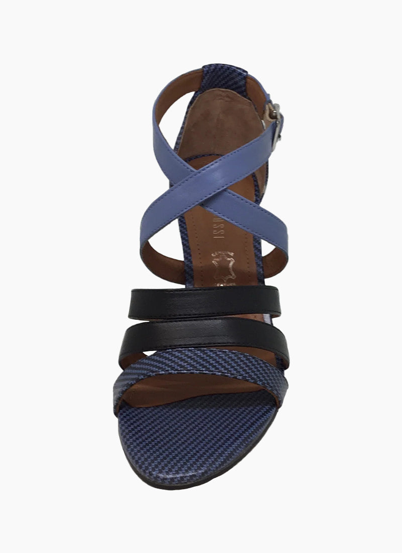 Strappy Heel Denim/black Combo