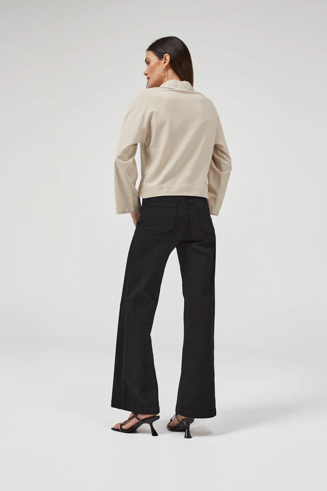 
                  
                    Carrie Black Wide Straight Leg Jeans
                  
                