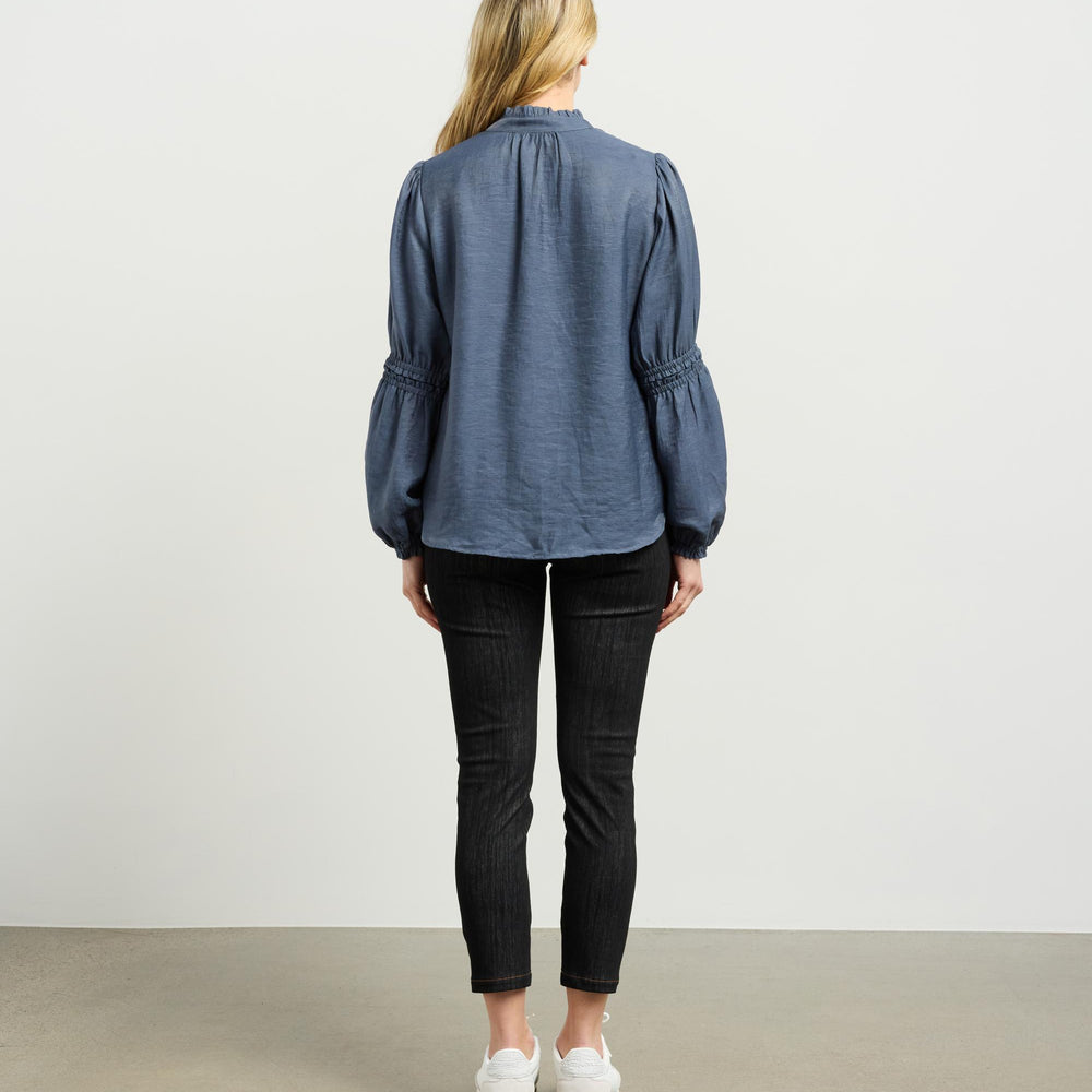 
                  
                    Evelyn Blouse -Smoky Blue
                  
                
