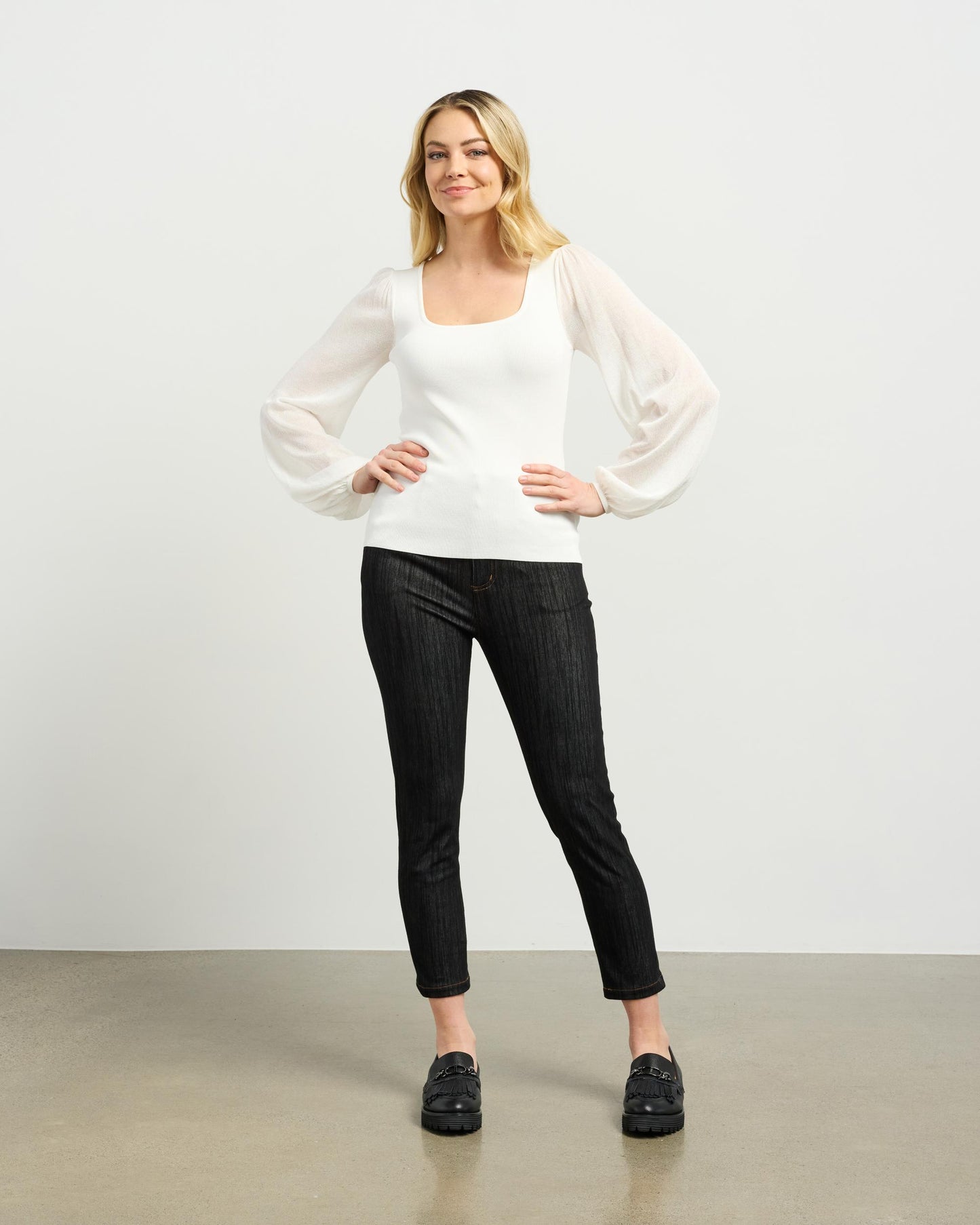 
                  
                    Lucy Knit Top -Ivory
                  
                