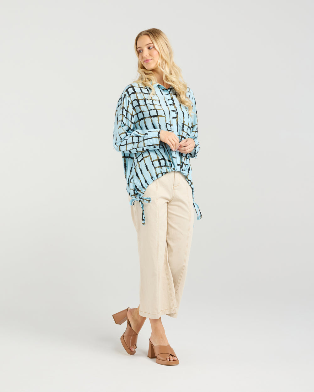 Jodi Shirt-Skyline Plaid