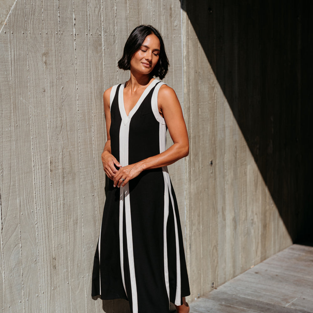 
                  
                    Edie Dress-Noir Lines
                  
                