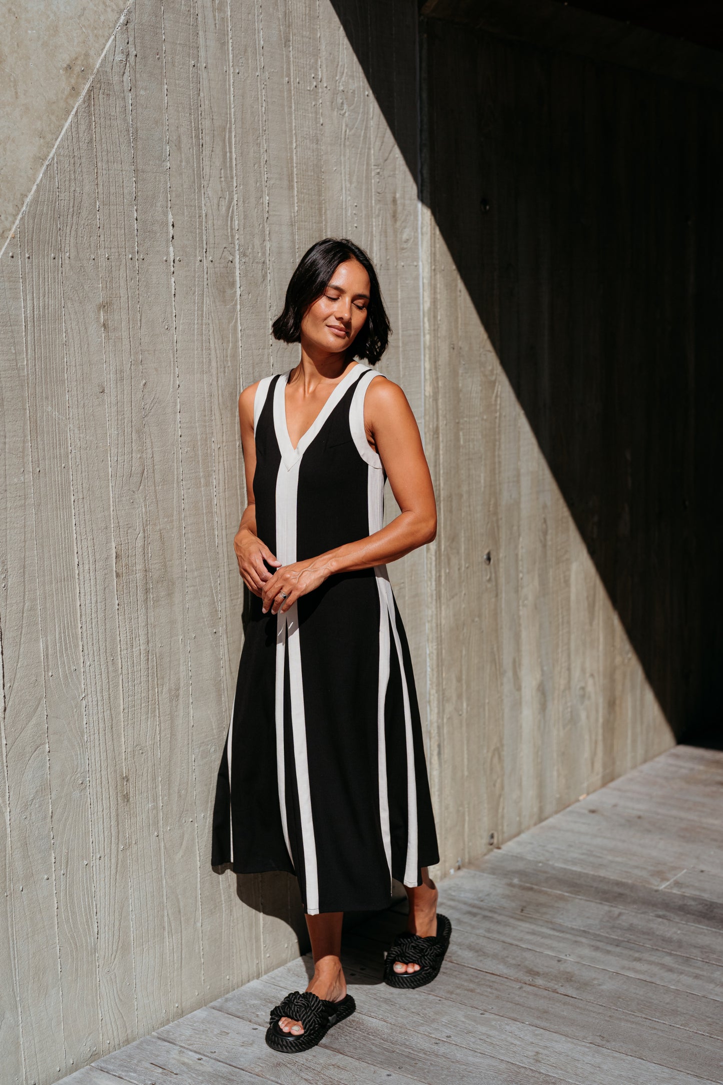 
                  
                    Edie Dress-Noir Lines
                  
                
