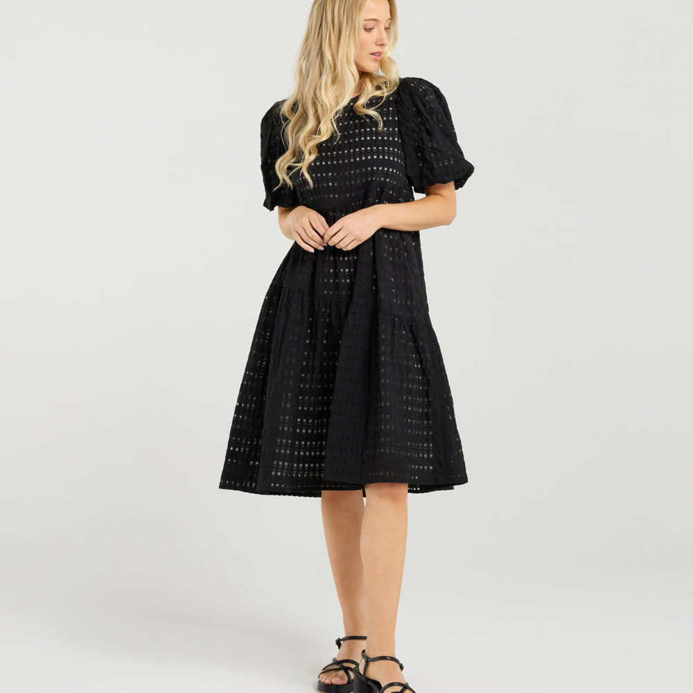
                  
                    Becks Dress-Noir Check
                  
                