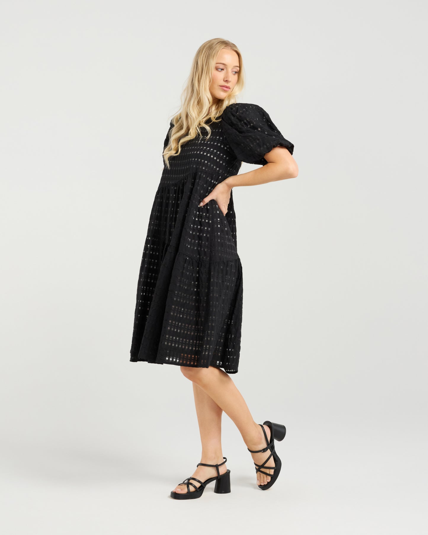 
                  
                    Becks Dress-Noir Check
                  
                