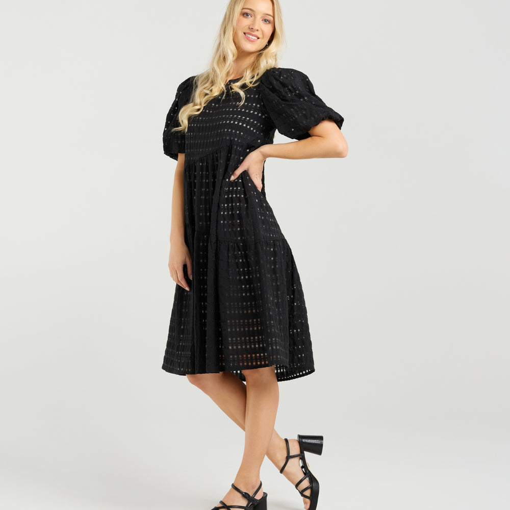 
                  
                    Becks Dress-Noir Check
                  
                