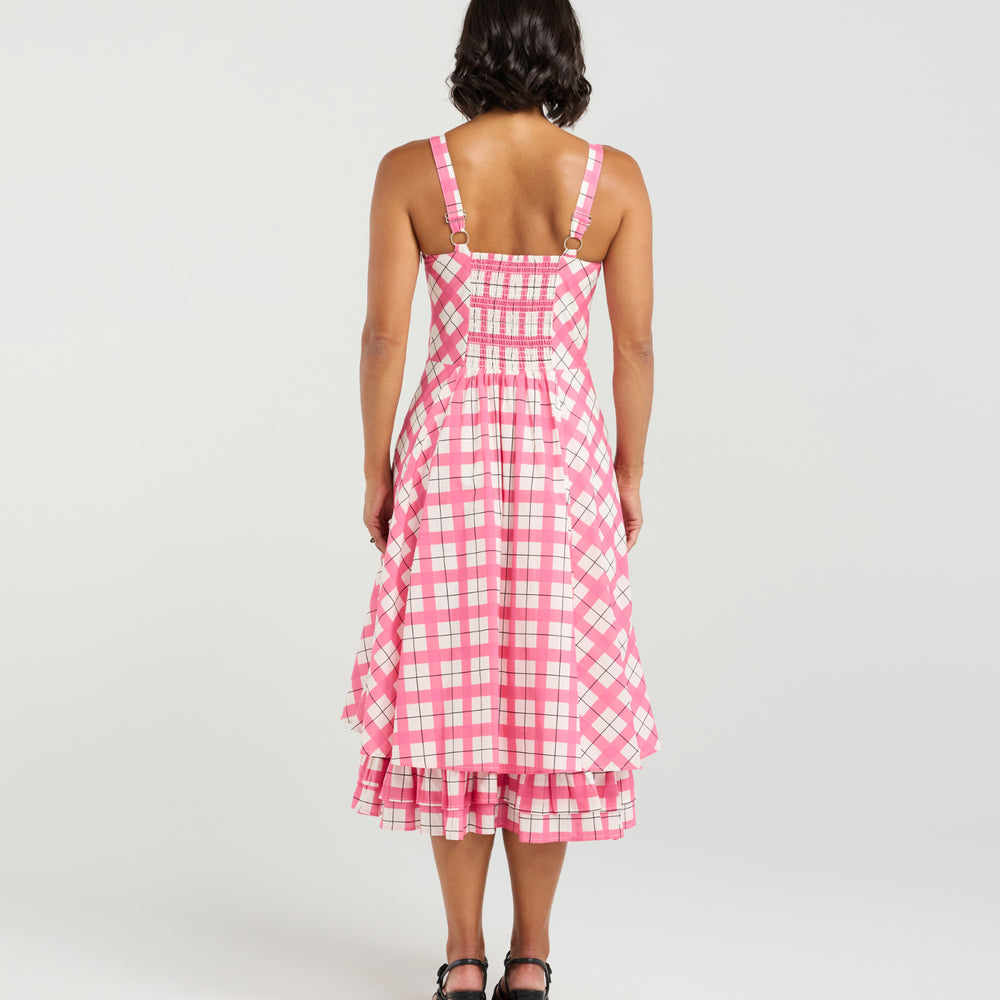 
                  
                    Lily Dress-Pink Gridlock
                  
                
