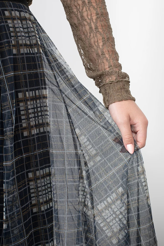 
                  
                    TILLY TULLE SKIRT - CHECK
                  
                