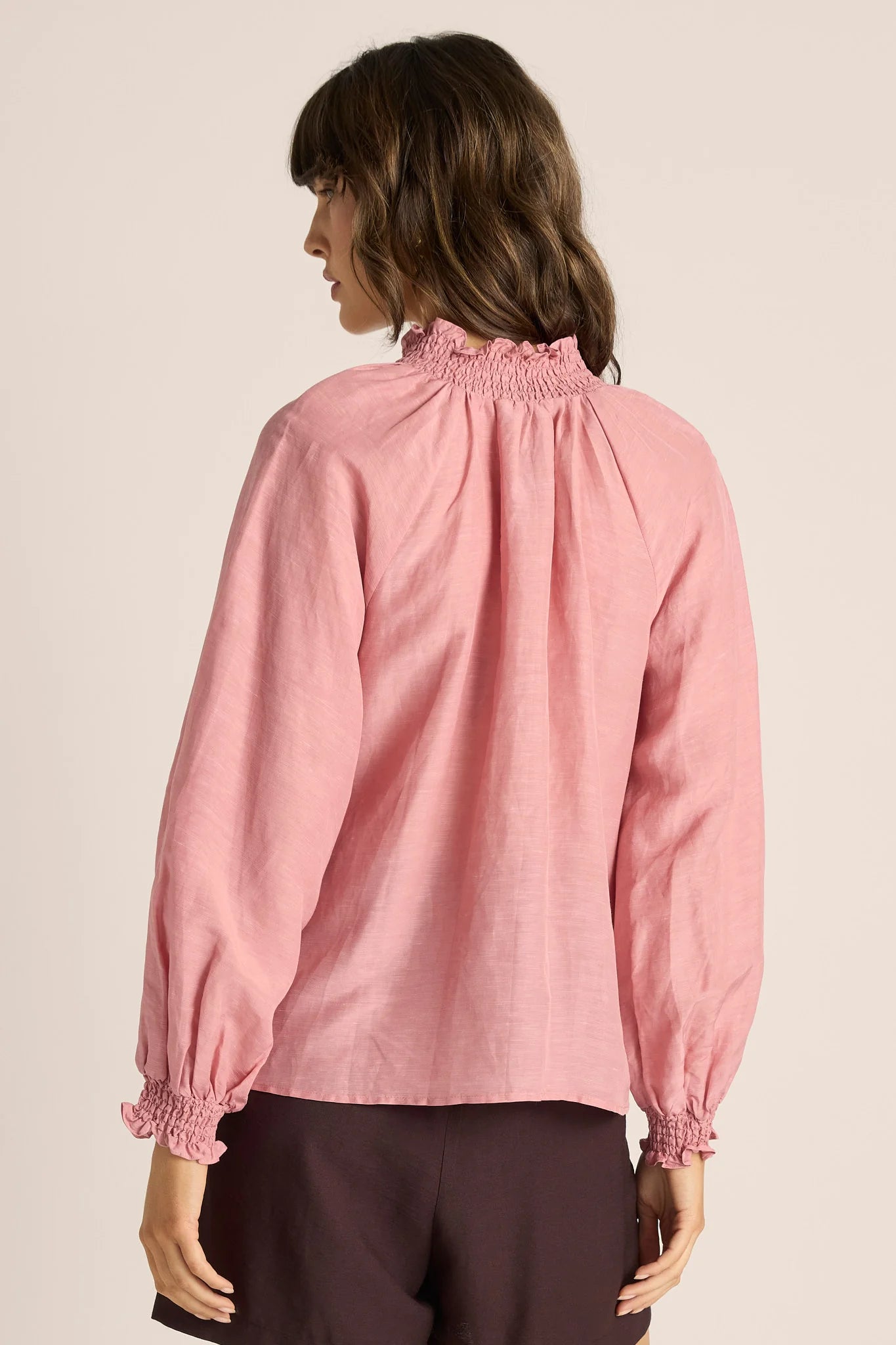 
                  
                    LANI SHIRRED BLOUSE-DUSTY ROSE
                  
                