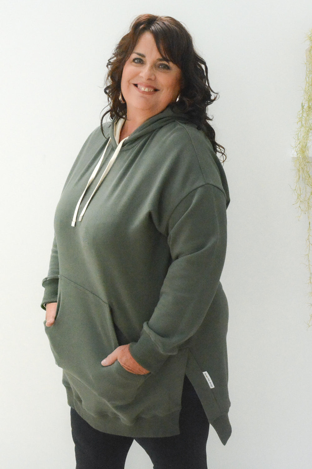 Cozy Up Long Womens Hoodie-Green -Pre Order due April