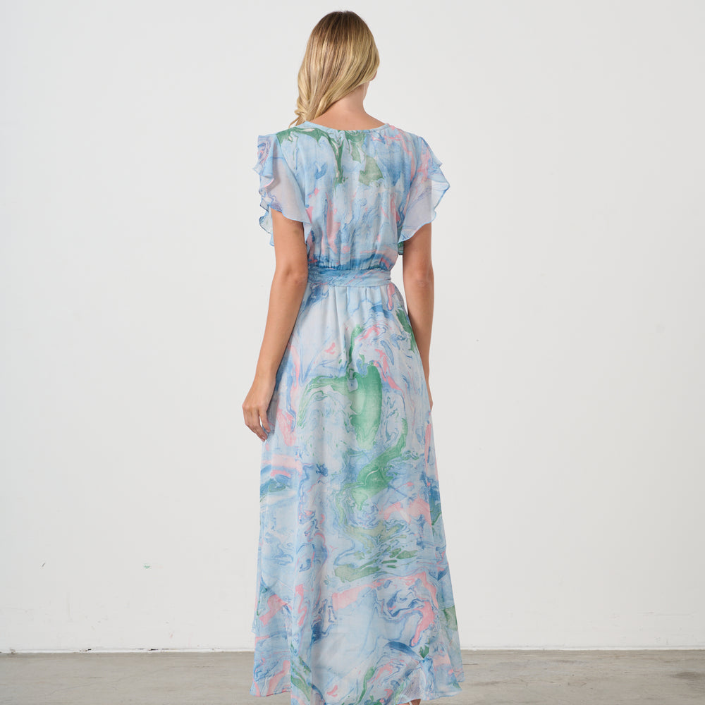 
                  
                    HF2641 WRAP DRESS-FLUTTER SLEEVE
                  
                