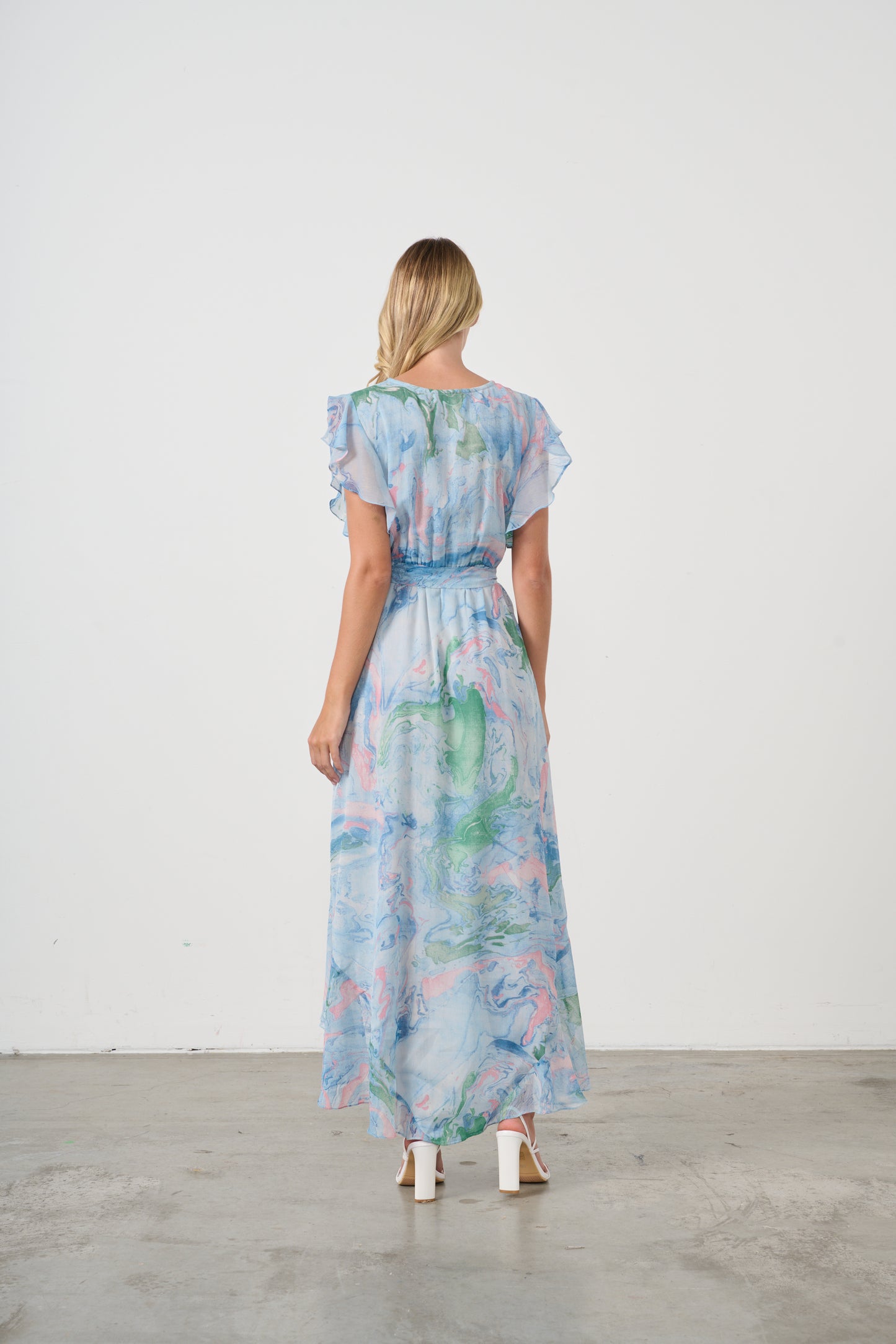 
                  
                    HF2641 WRAP DRESS-FLUTTER SLEEVE
                  
                