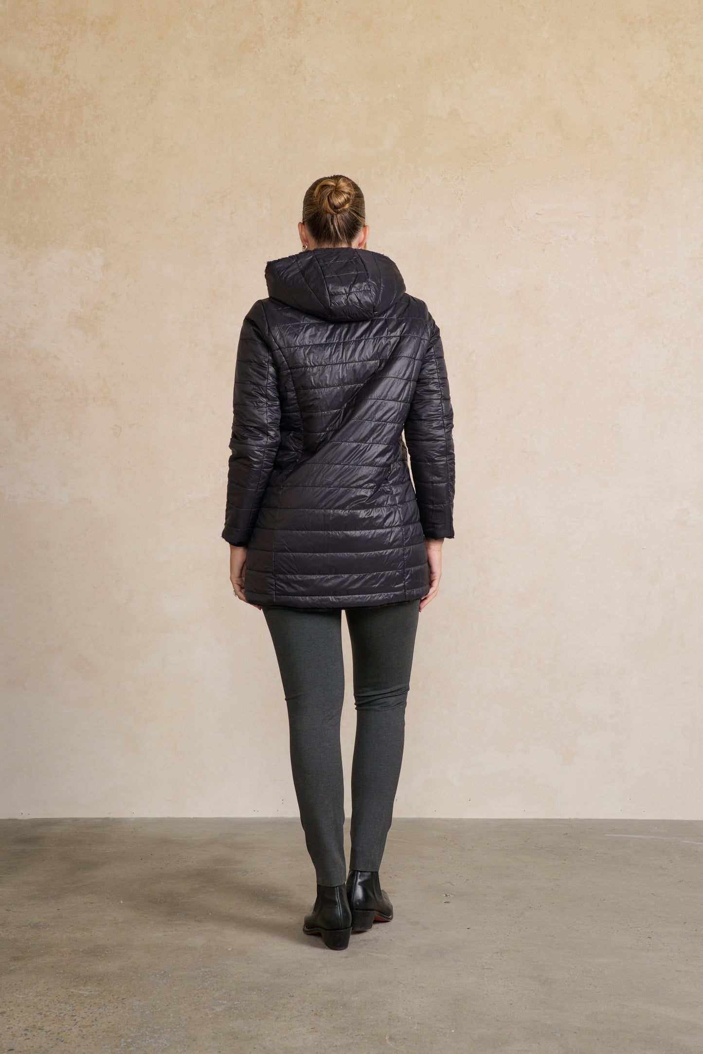 
                  
                    HF2779 Coat - Reversible Faux Fur & Puffer
                  
                