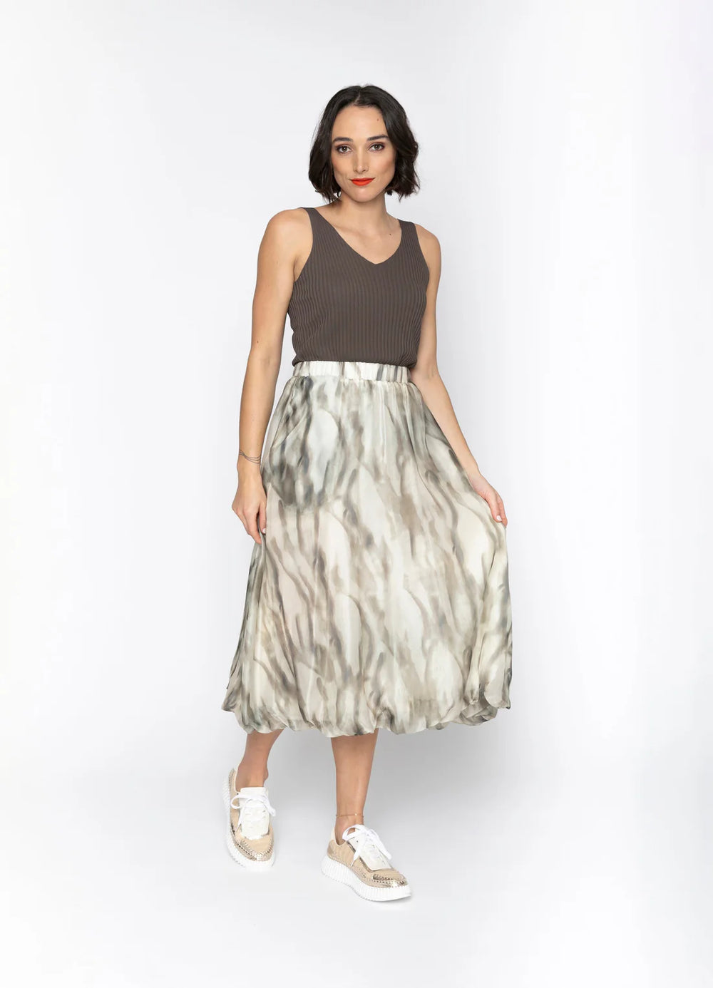 Blacklist Narla Skirt - Dune Print