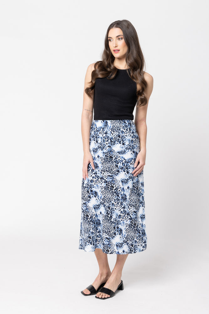 
                  
                    Milan Bias Skirt-water leopard
                  
                