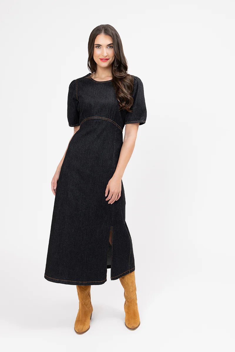 Maya Dress - Washed Black