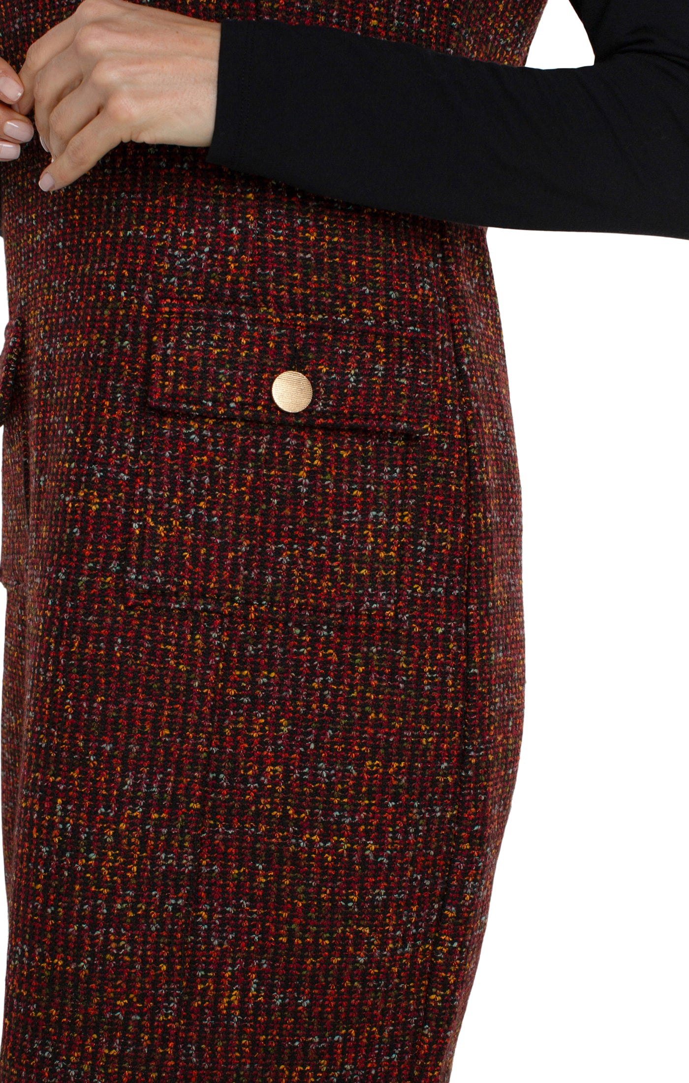 
                  
                    Sleeveless Shift Dress -Bordeaux
                  
                