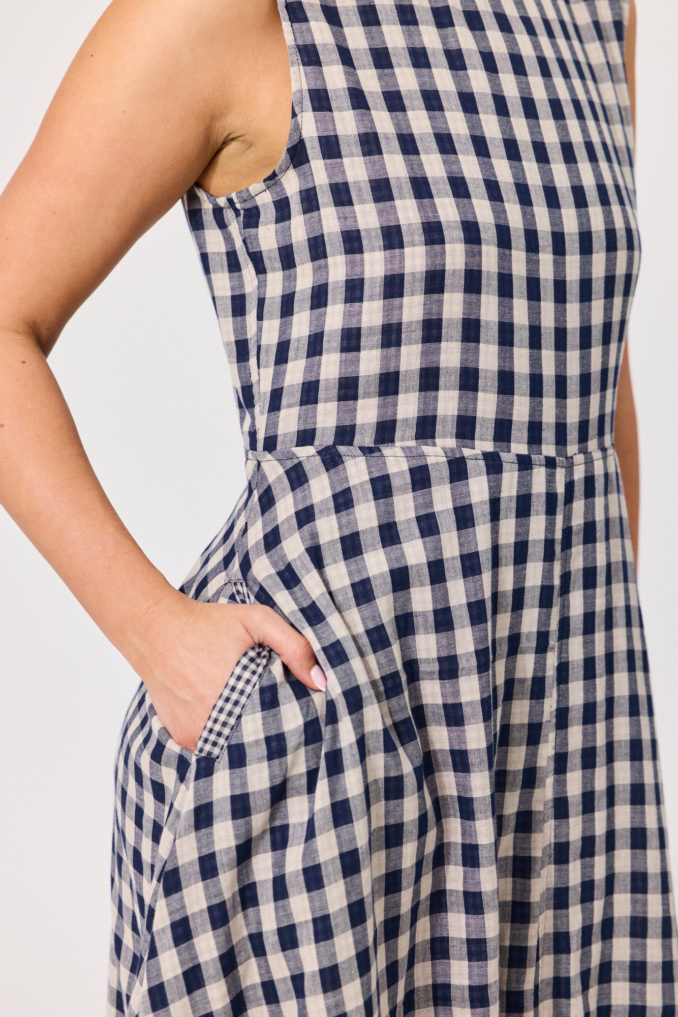 
                  
                    ANTIONA DRESS-NAVY GINGHAM
                  
                