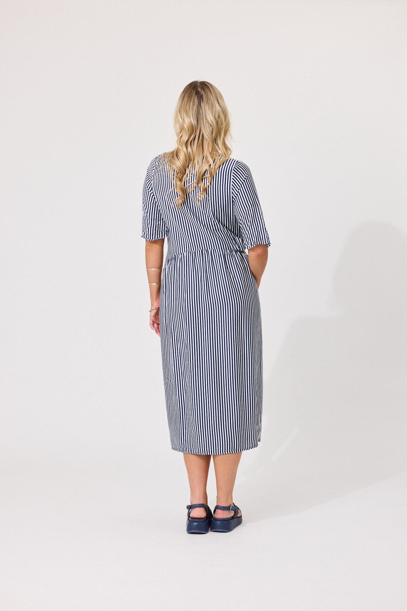 
                  
                    MADONNA DRESS-NAVY STRIPE
                  
                