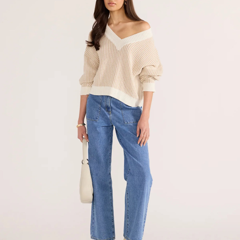 
                  
                    MEGAN V-NECK SWEATER
                  
                