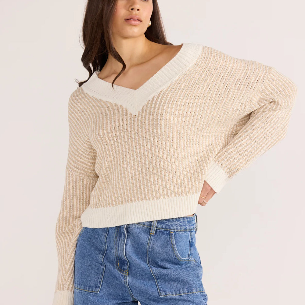 
                  
                    MEGAN V-NECK SWEATER
                  
                
