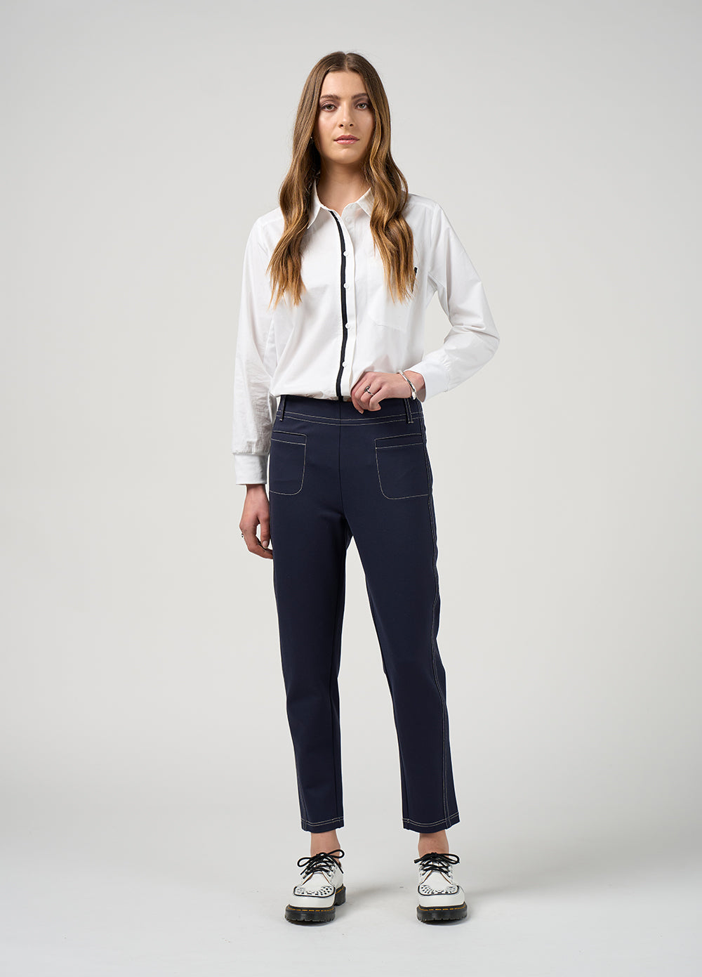 
                  
                    MS1828 MIXED MEDIA SHIRT-WHITE
                  
                