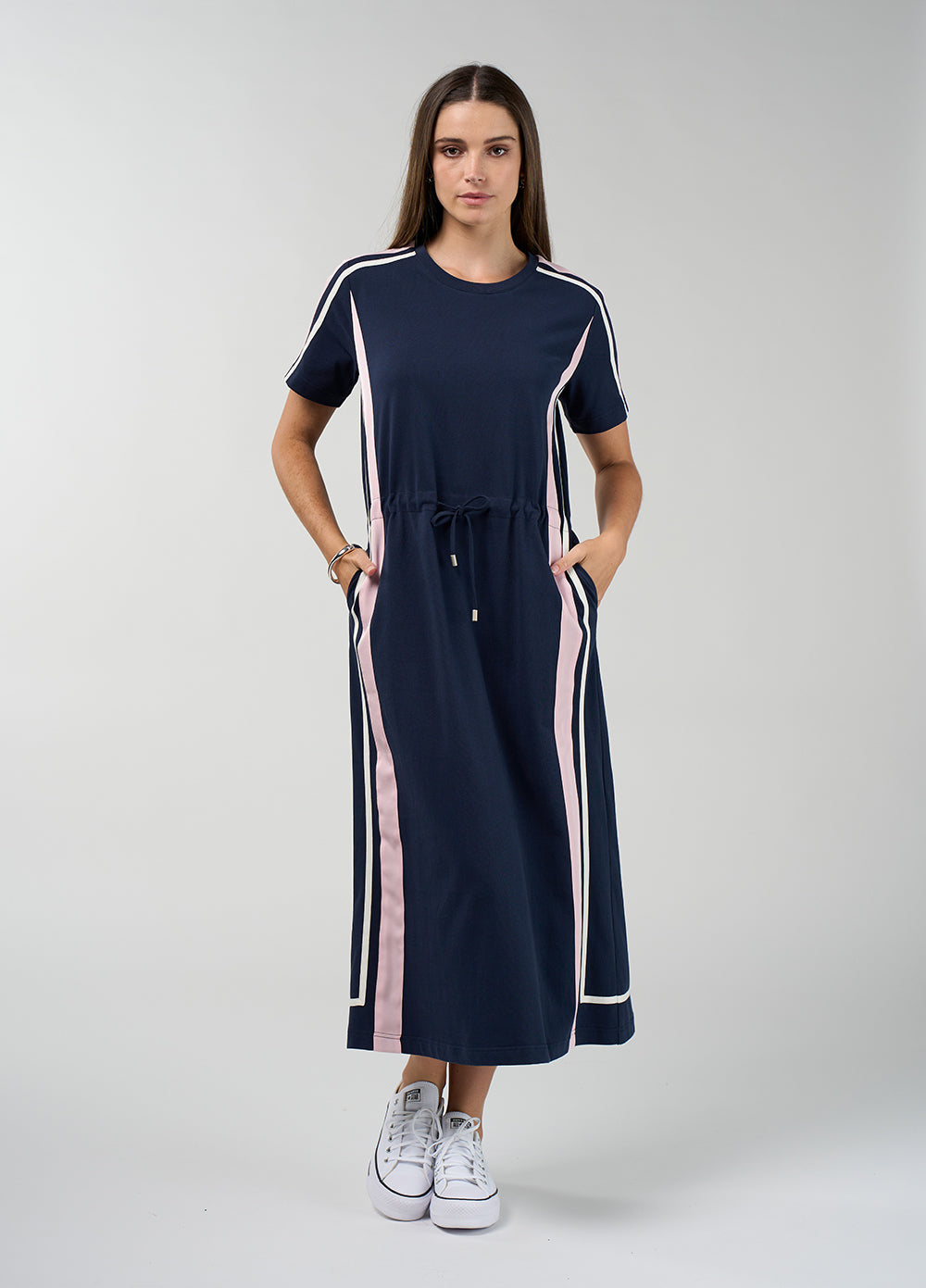 
                  
                    MADLY SWEETLY CONTOUR DRESS-PINK/NAVY
                  
                