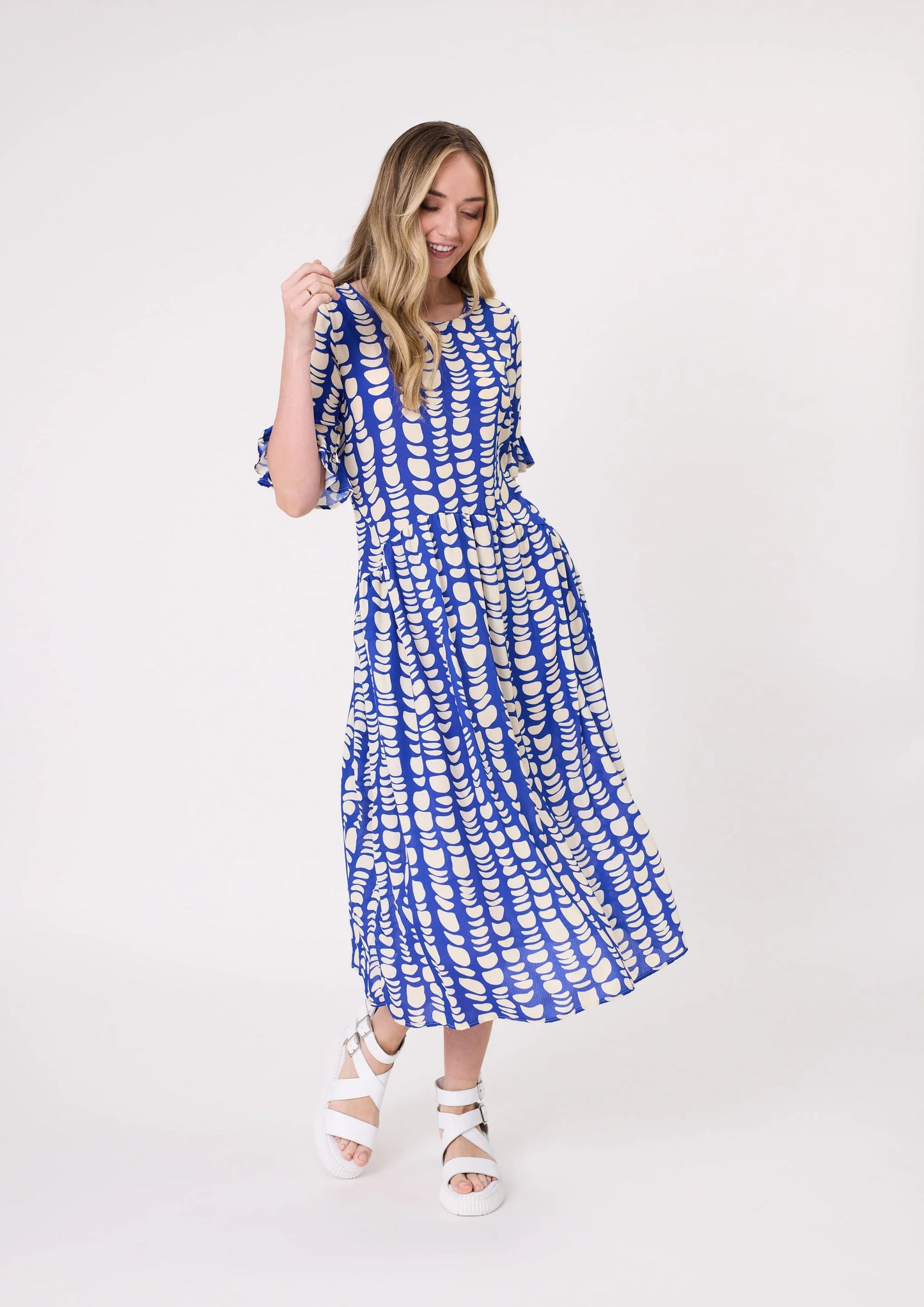 
                  
                    Madonna Dress -Cobalt Print
                  
                