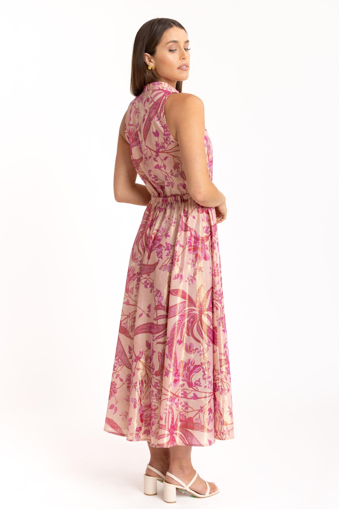 
                  
                    Milan (pink foil) Panelled Midaxi
                  
                