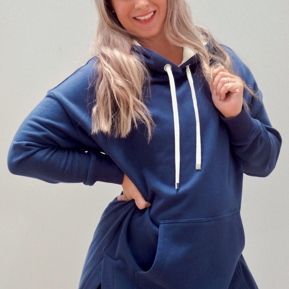 
                  
                    Cozy Up Long Womens Hoodie-Navy -Pre Order due Early May
                  
                