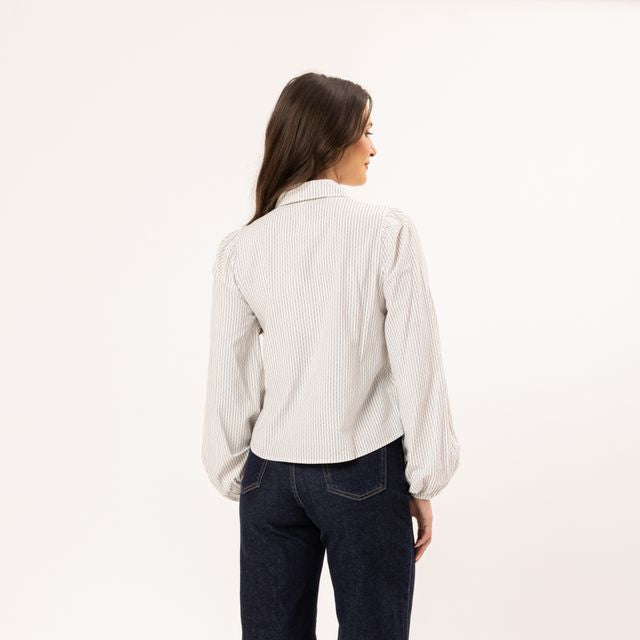
                  
                    VALENTINA BLOUSE-WHITE STRIPE
                  
                