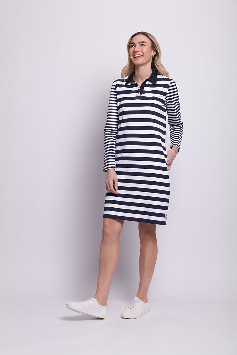 Eden Park Dress -Midnight Stripe