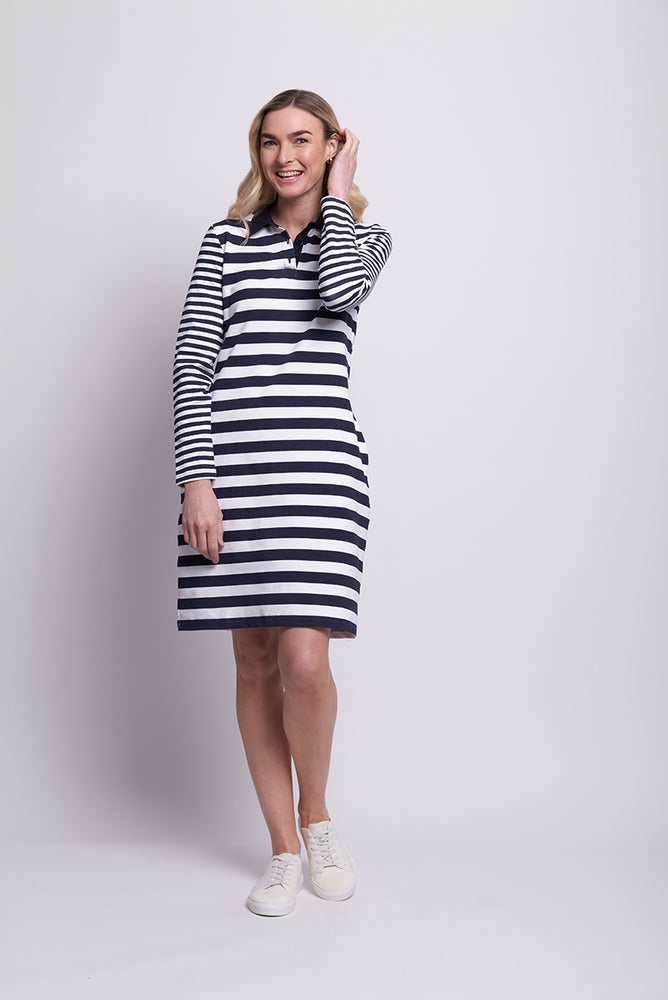 
                  
                    Eden Park Dress -Midnight Stripe
                  
                
