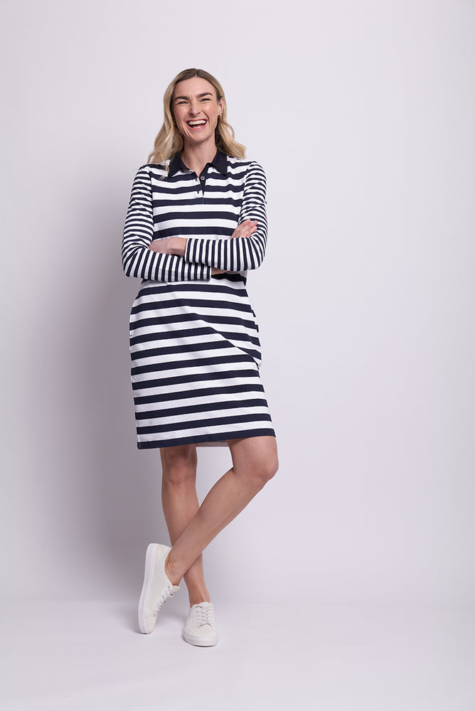 
                  
                    Eden Park Dress -Midnight Stripe
                  
                