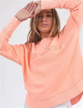 Simplified Crew -Neon Peach